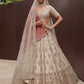 Fancy Designer Various Sequance Embroidery Crystal Pipe Hand Work Lehenga