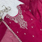HEAVY PURE SOFT CRUNCHY SILK FABRIC WITH FANCY EMBROIDERY SEQUENCE SUIT