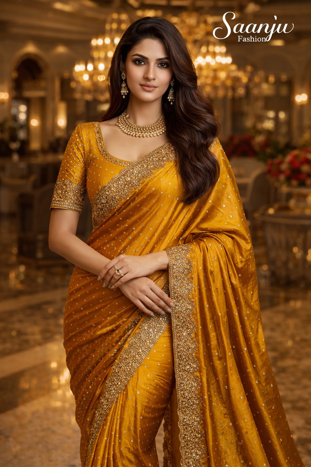 Luxurious GMY Silk Two-Tone Saree