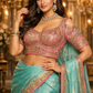 Royal Two-Tone Reflected Saree with Heavy Designer Blouse