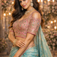 Royal Two-Tone Reflected Saree with Heavy Designer Blouse