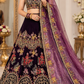 Kasturi silk lehenga with multi thread dori & sequins work choli