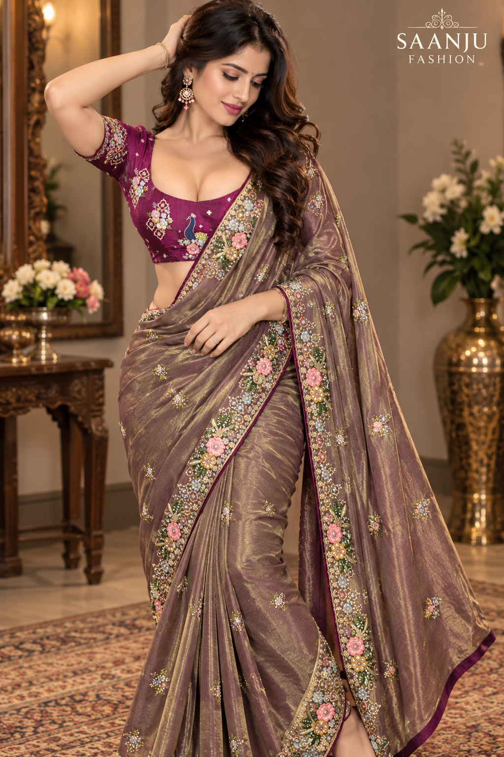 Premium GMY Silk Fabric Saree