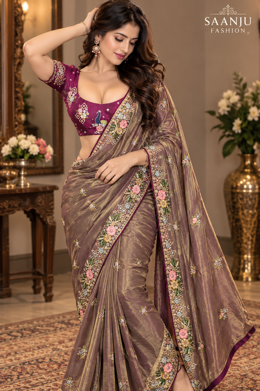 Premium GMY Silk Fabric Saree