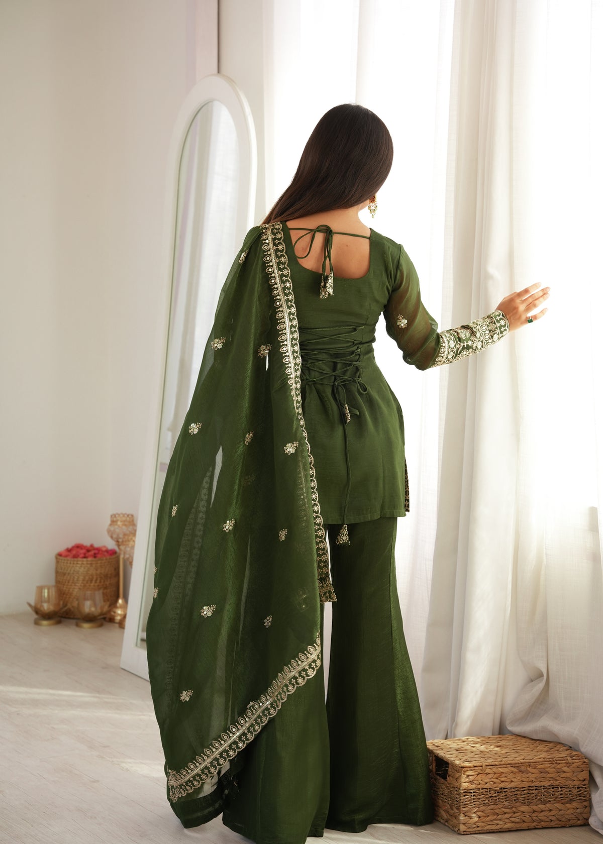 PRESENTING NEW GLASS ROMAN SILK FABRIC 3 PEACE