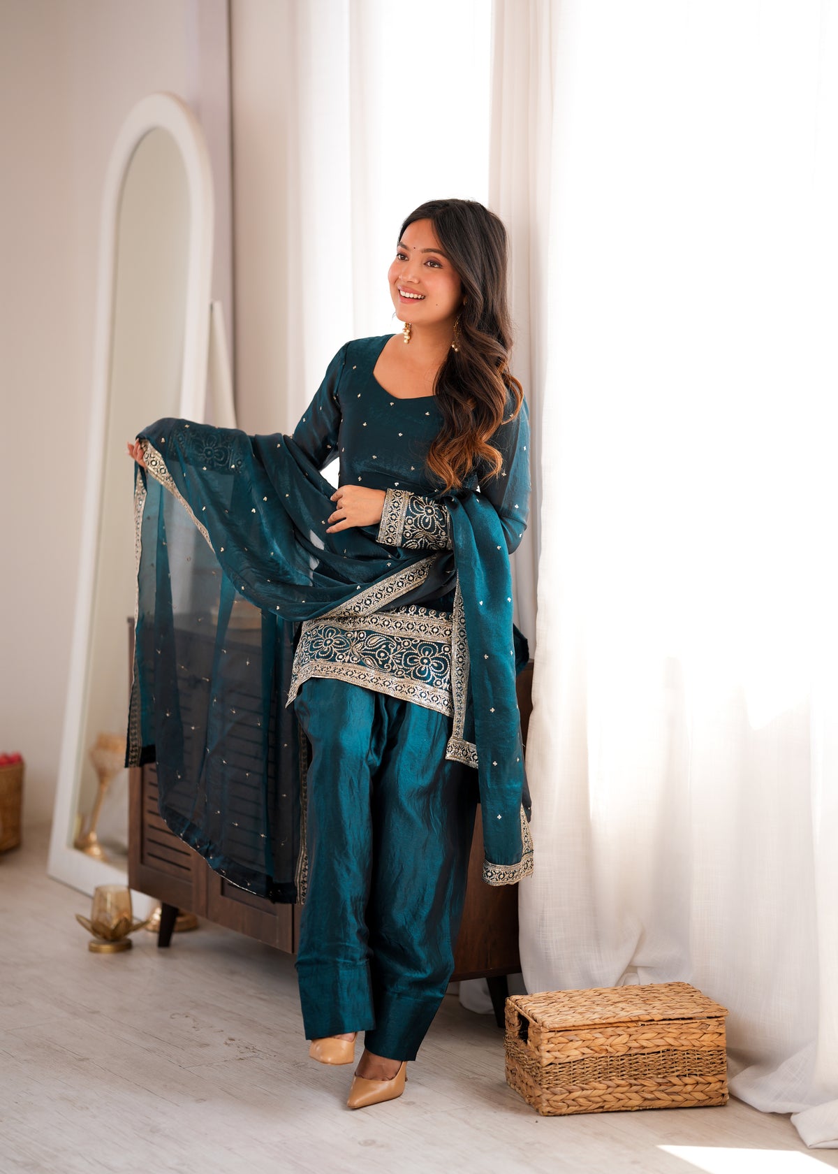 PRESENTING NEW FENDY SILK FABRIC WITH EMBROIDERY SEQUENCE SUIT