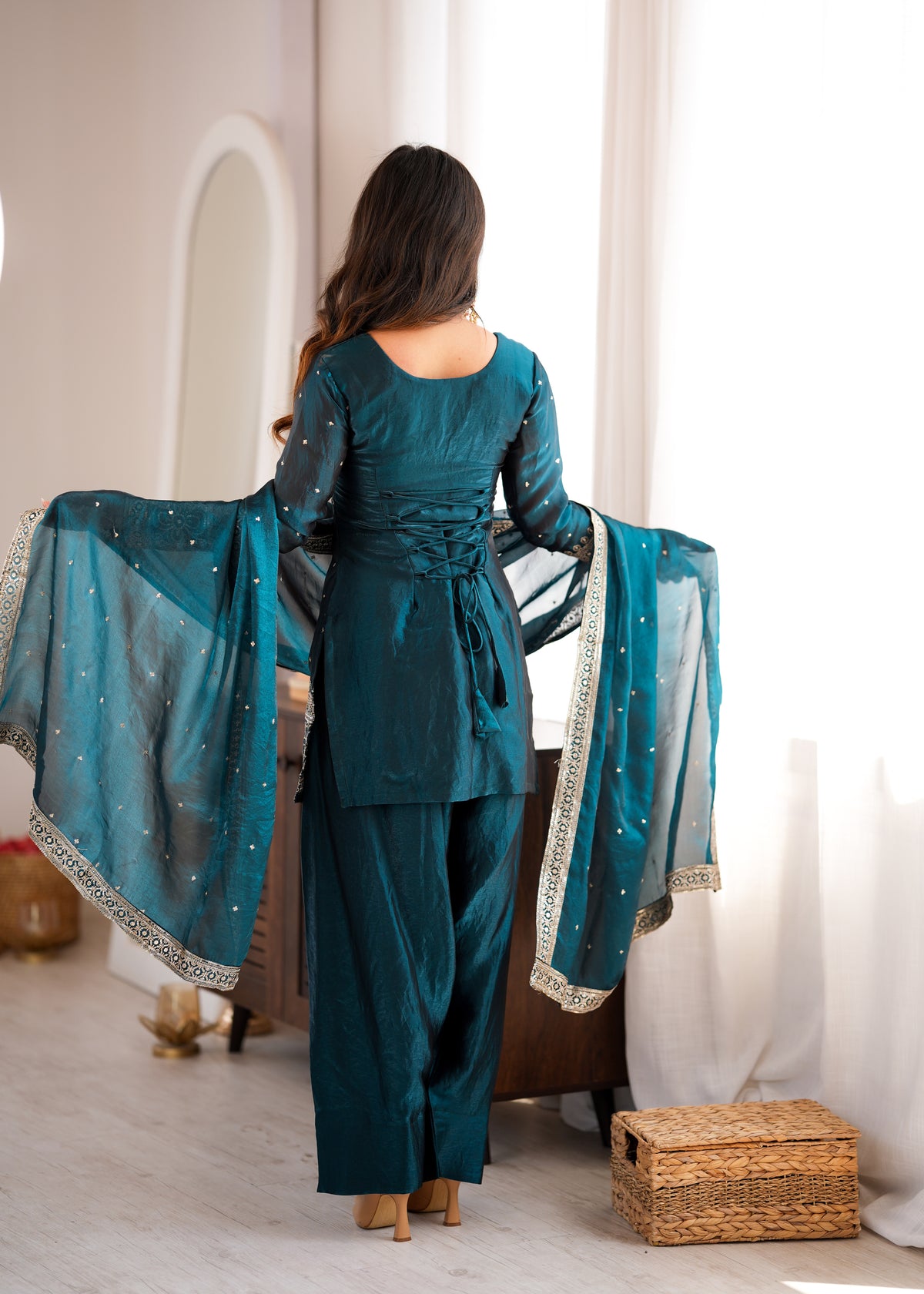 PRESENTING NEW FENDY SILK FABRIC WITH EMBROIDERY SEQUENCE SUIT