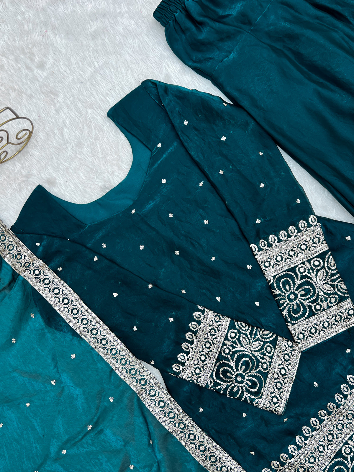 PRESENTING NEW FENDY SILK FABRIC WITH EMBROIDERY SEQUENCE SUIT
