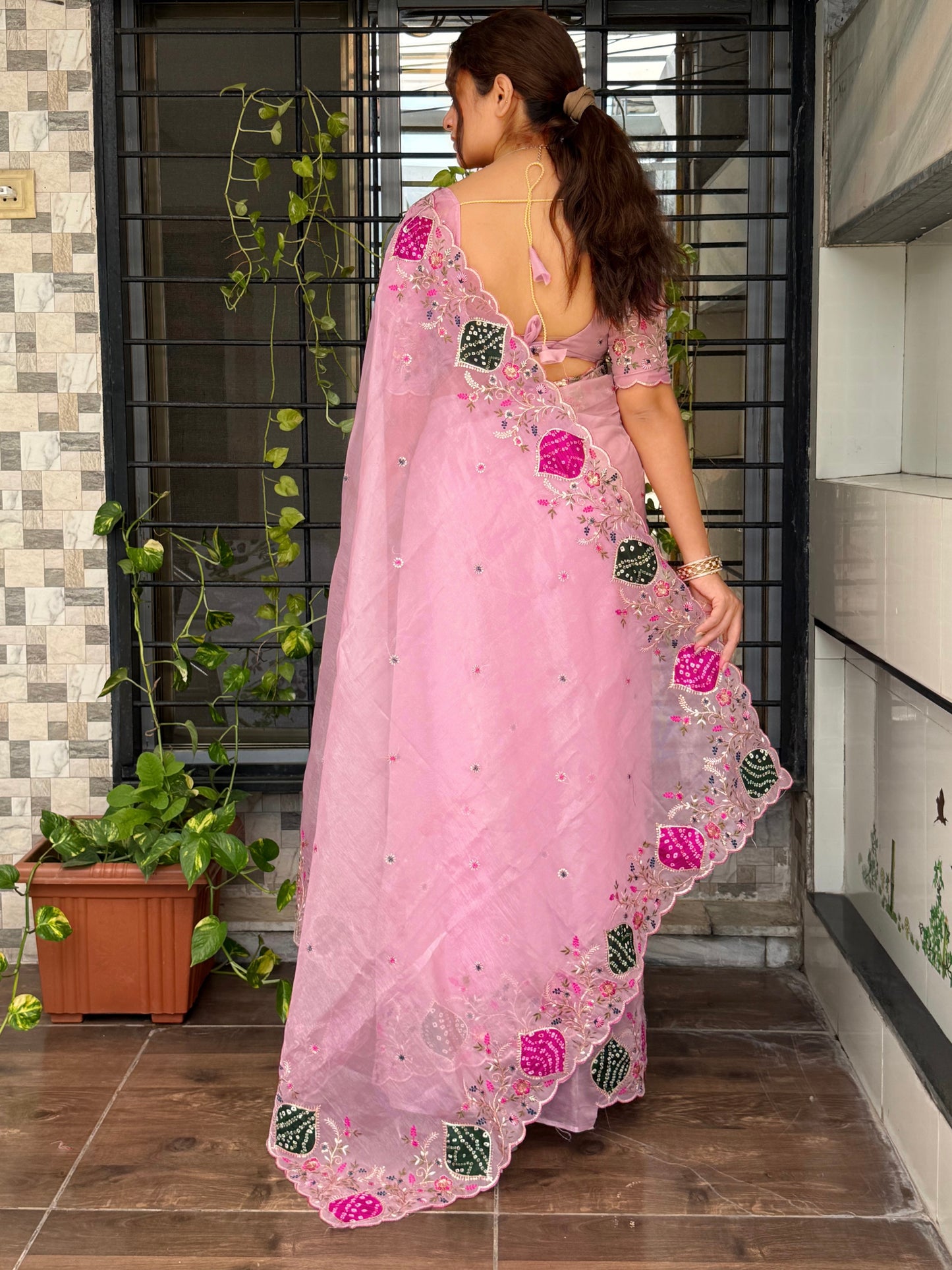 Pastel perfection meets royal elegance saree