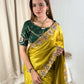 Viscose satin silk jacquard saree