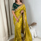 Viscose satin silk jacquard saree