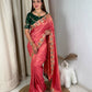 Viscose satin silk jacquard saree