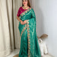 Viscose satin silk jacquard saree