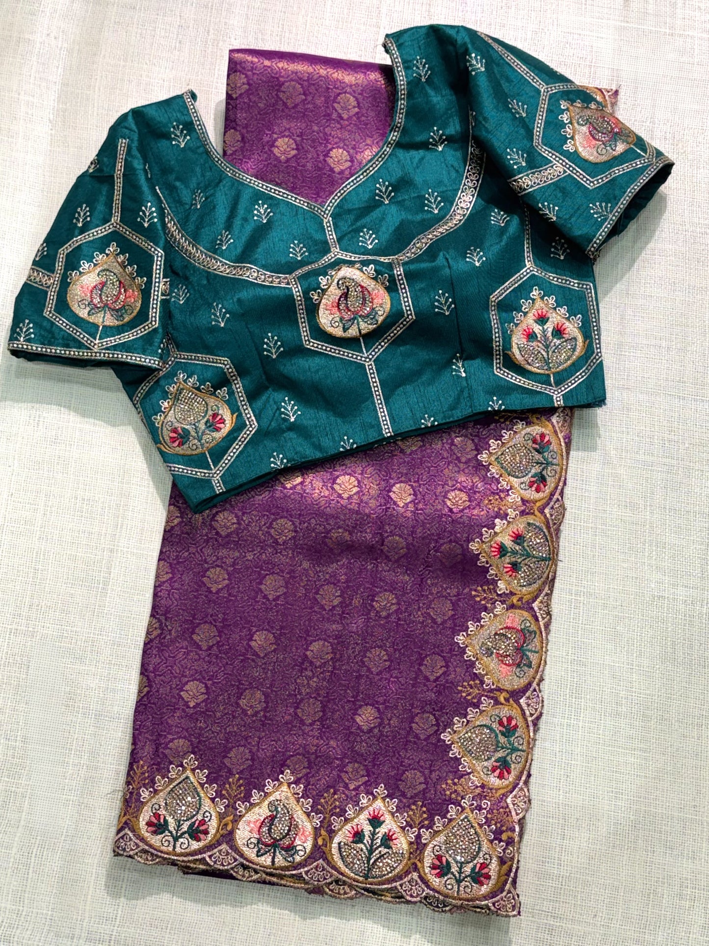 Viscose satin silk jacquard saree