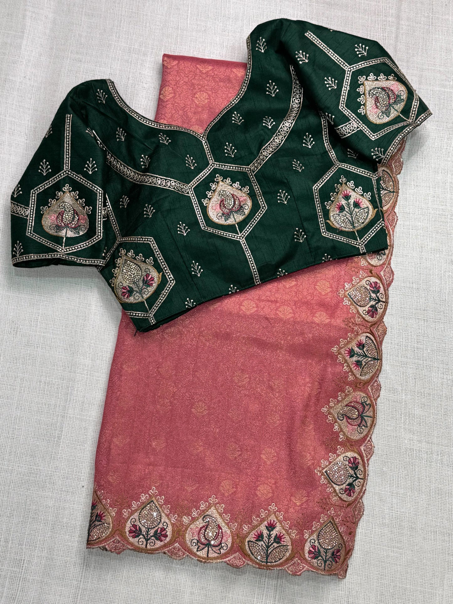 Viscose satin silk jacquard saree