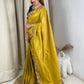 Viscose satin silk jacquard saree