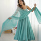 CRUNCHY SILK FABRIC WITH SIROSKI WORK 3 PEACE