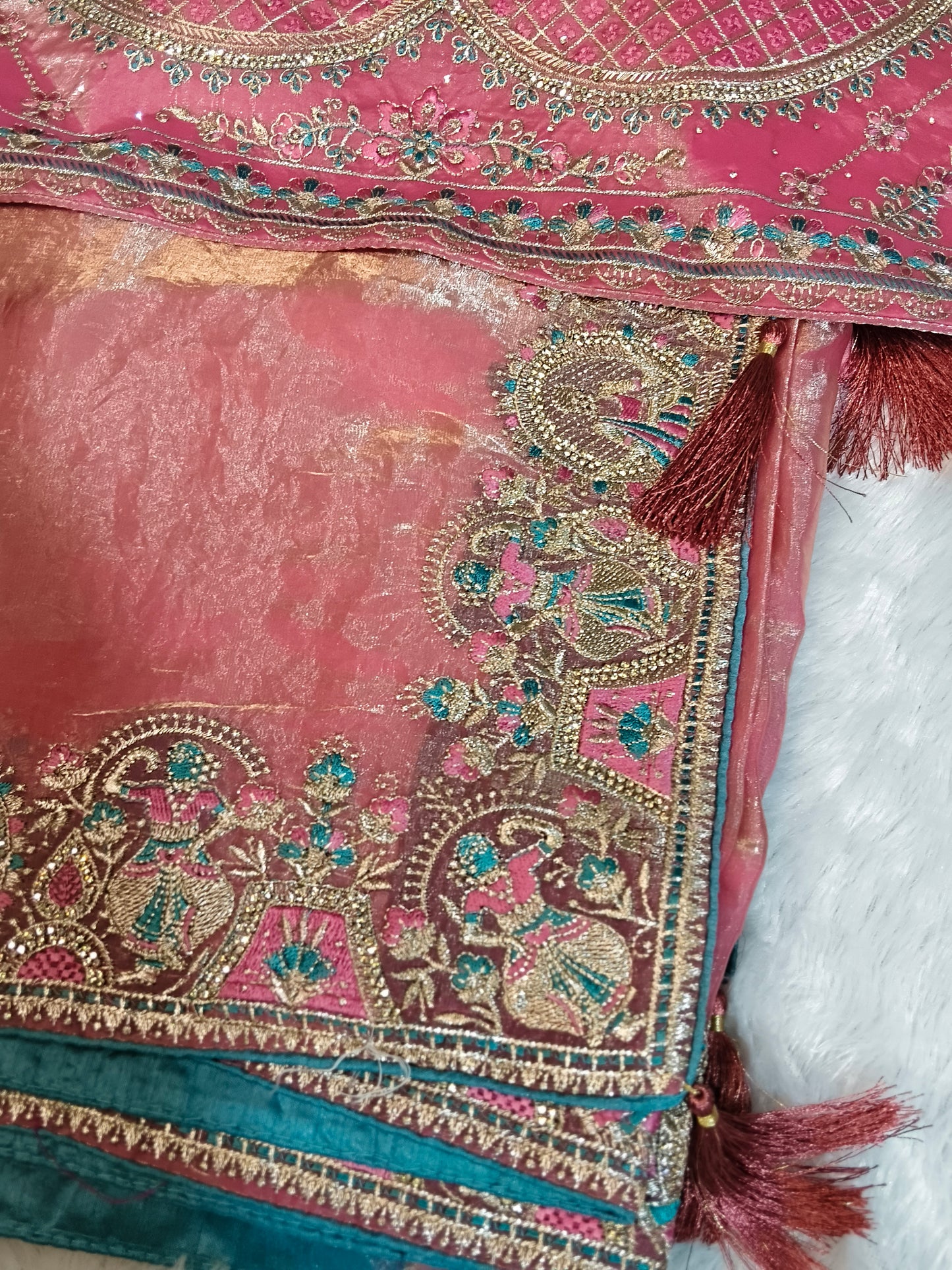 Suche jemanden für einen schönen Sari in der gleichen Farbe