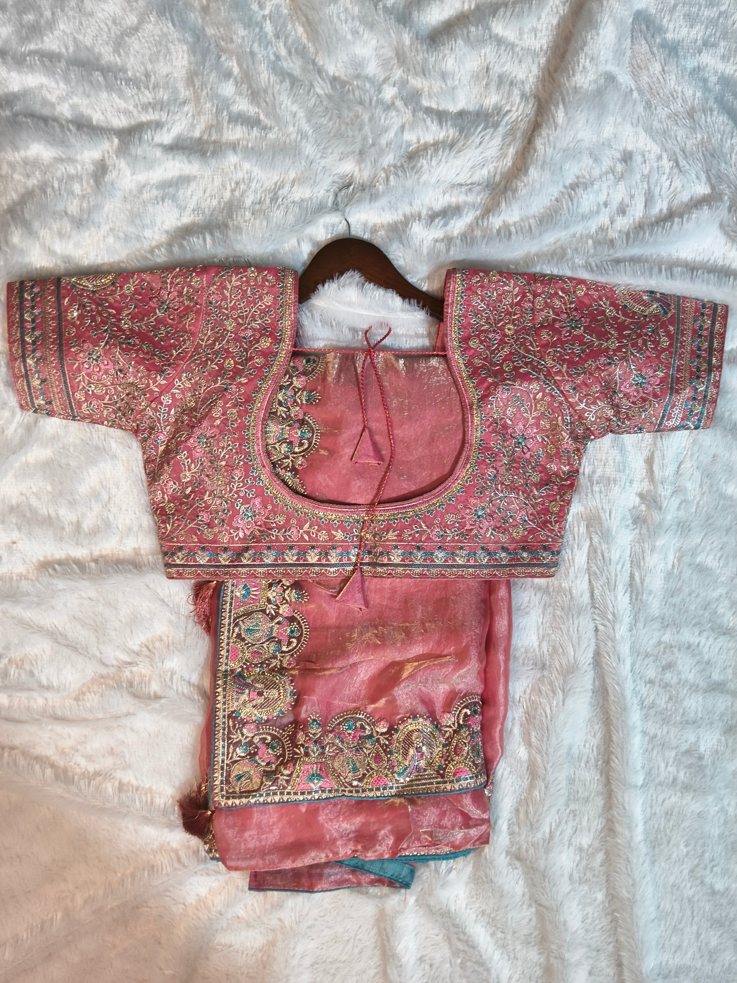 Suche jemanden für einen schönen Sari in der gleichen Farbe