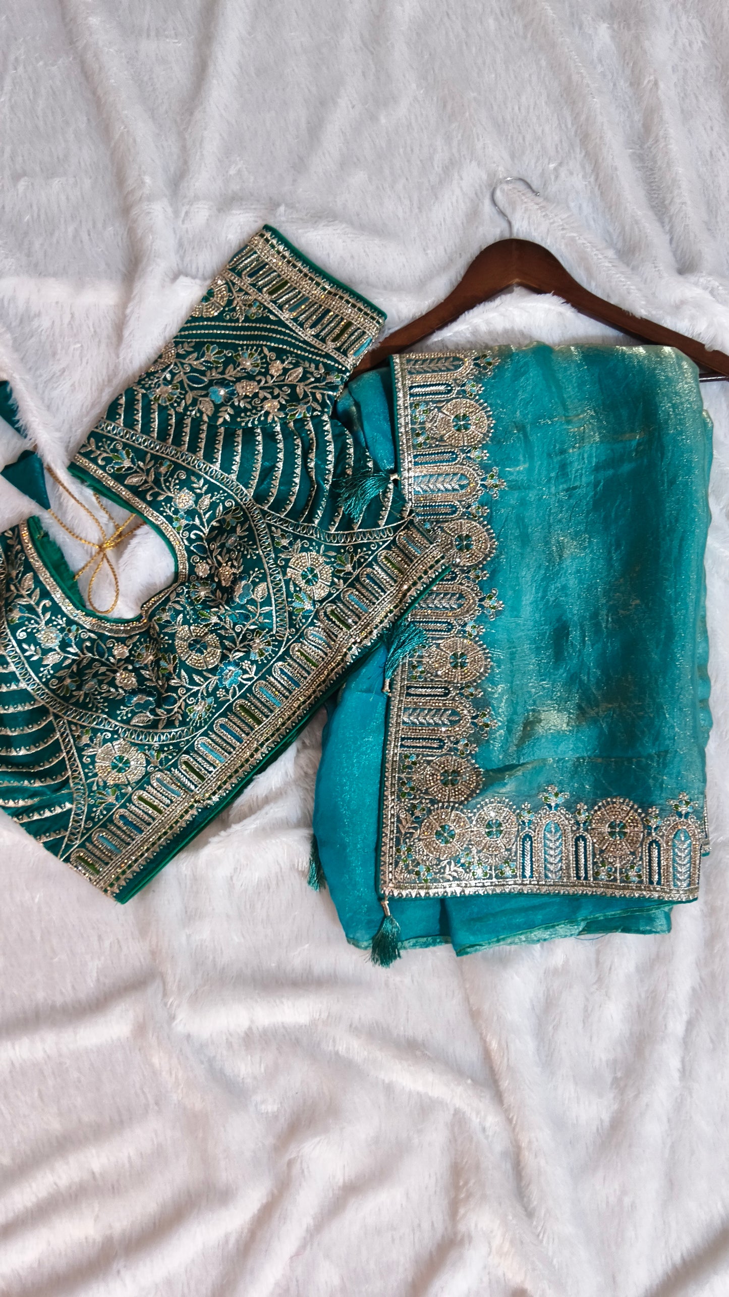 Premium Gamy Silk Designer Saree Set