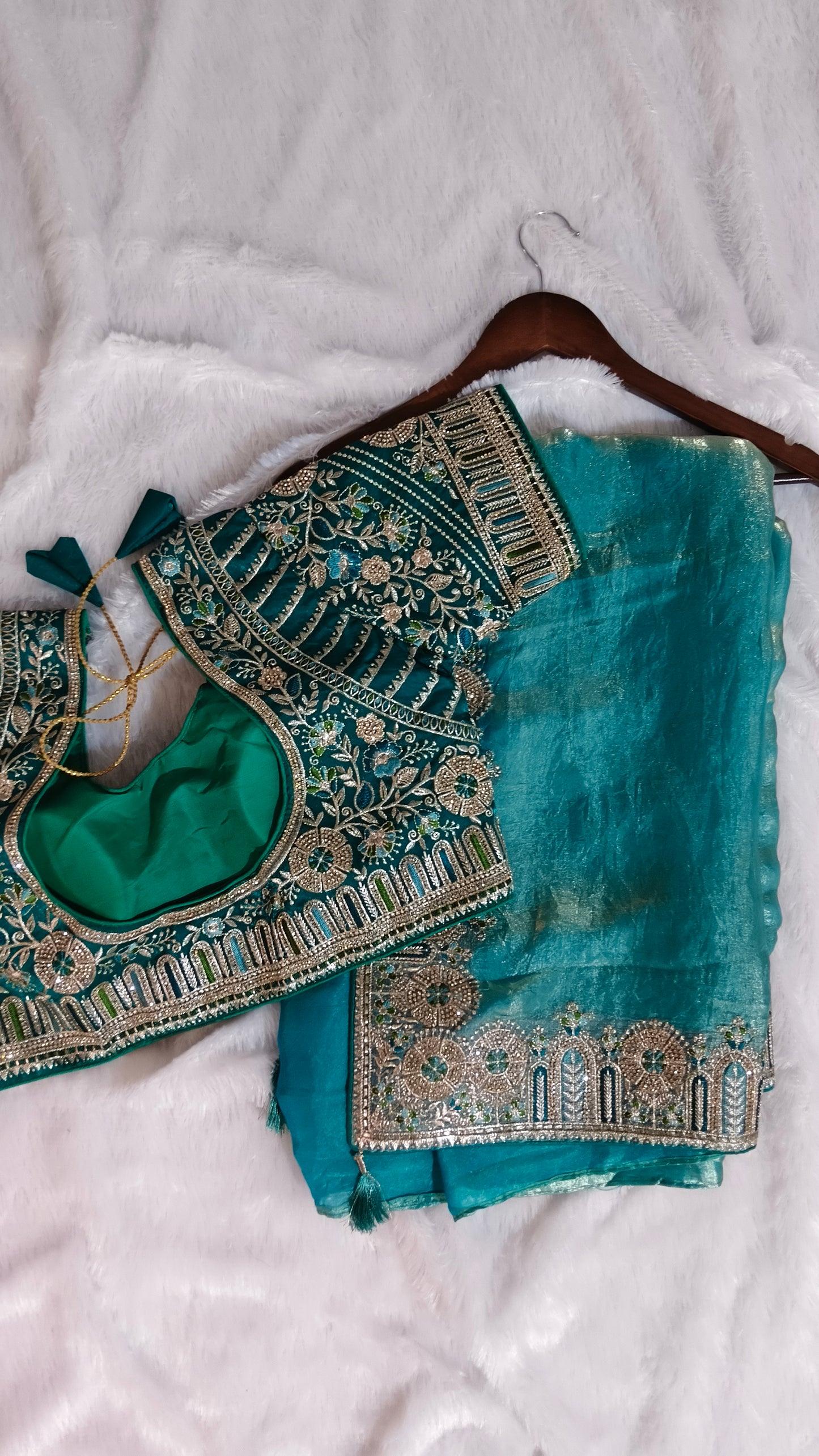 Premium Gamy Silk Designer Saree Set