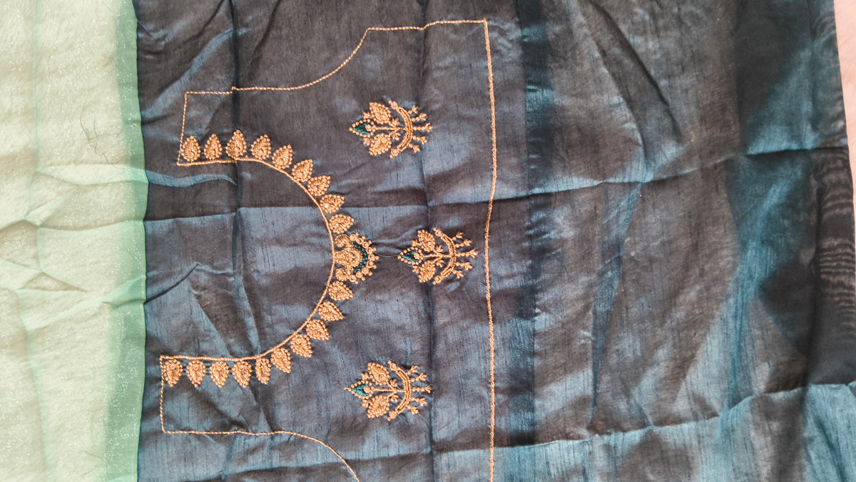 Suche jemanden für einen schönen Sari in der gleichen Farbe