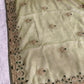 Elegant Gaji Silk Saree with Heavy Wall Moti Embroidery