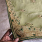 Elegant Gaji Silk Saree with Heavy Wall Moti Embroidery