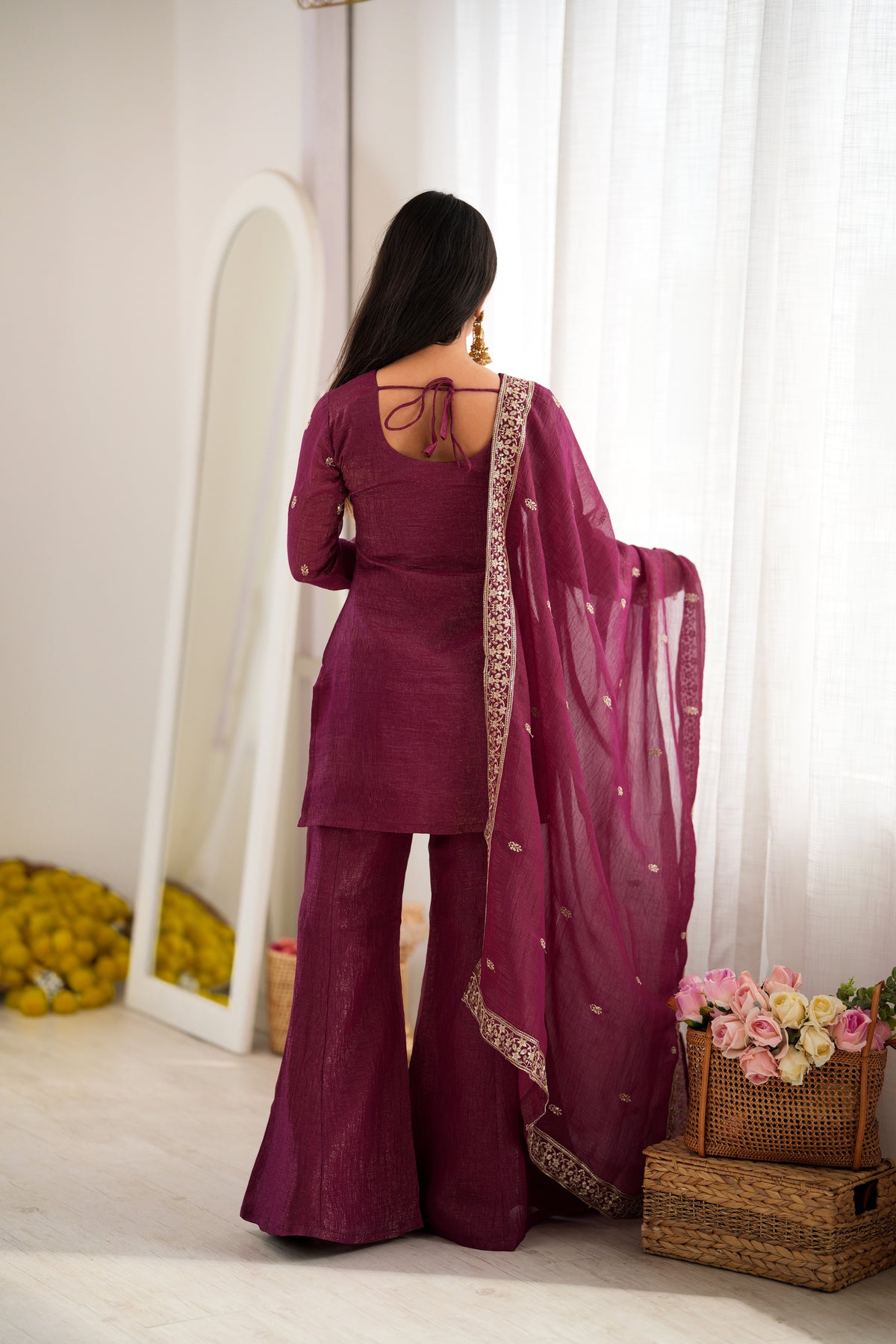 PRESENTING NEW CRUNCHY SILK FABRIC WITH EMBROIDERY SEQUENCE