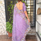 Leno net organza pastal shades saree