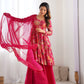 PURE SOFT ROMANSILK CHANDERI DISCHARGE PRINT FABRIC