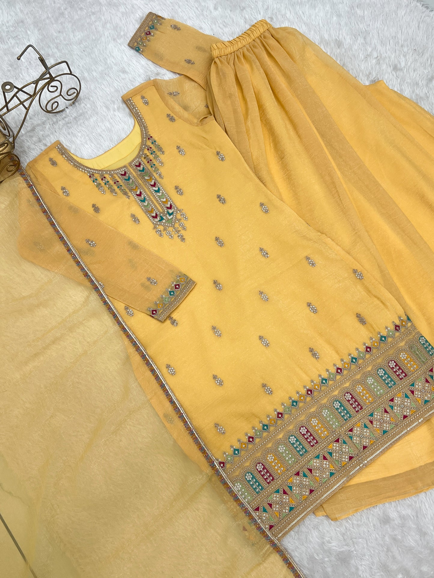 PURE SOFT CRUNCHY SILK FABRIC ANARKALI
