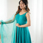 PURE ROMANSILK CHANDERI FABRIC FULLY FLAIR ANARKALI