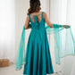 PURE ROMANSILK CHANDERI FABRIC FULLY FLAIR ANARKALI