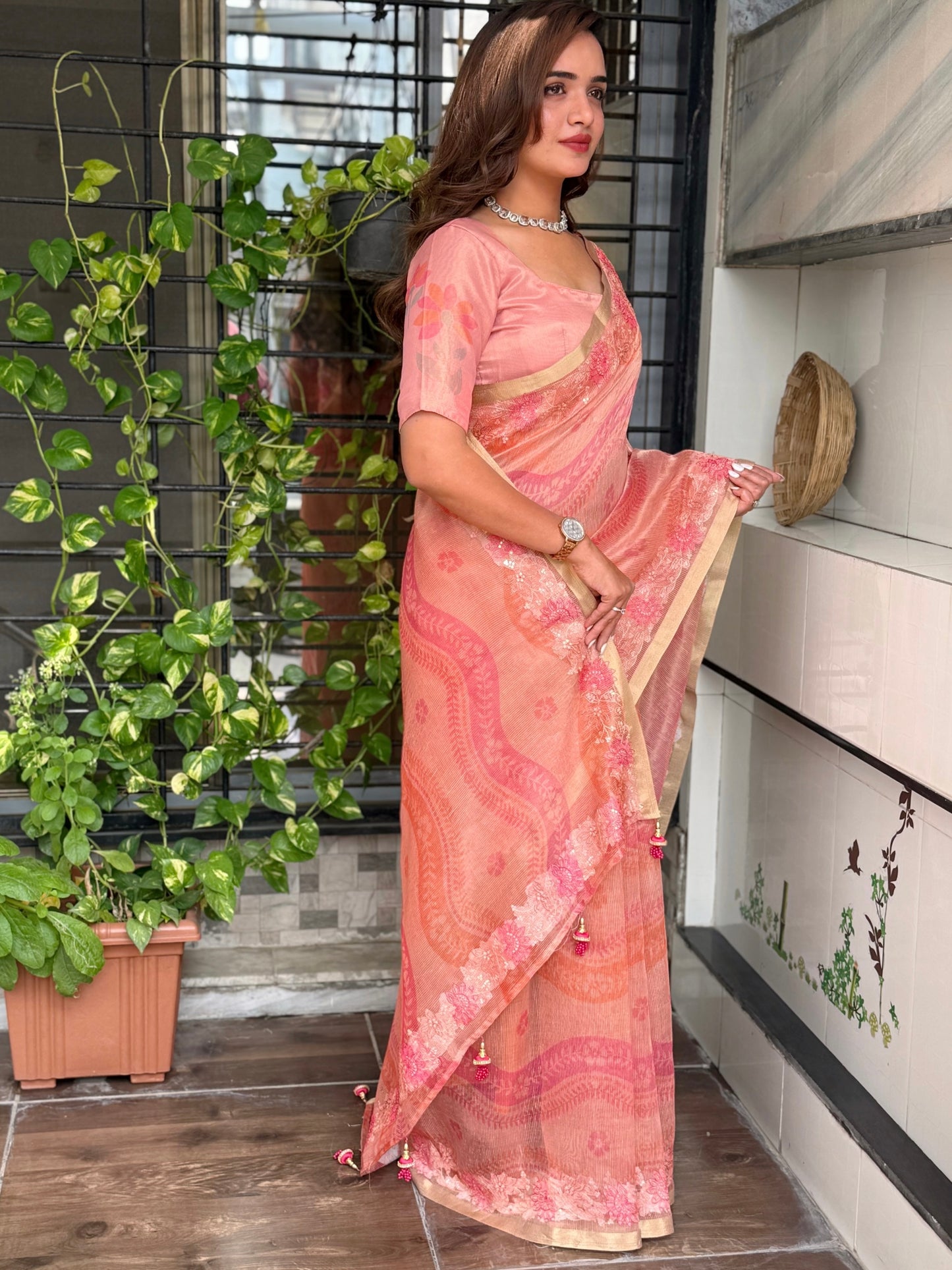 Grace meets glamour in this ethereal colorful saree