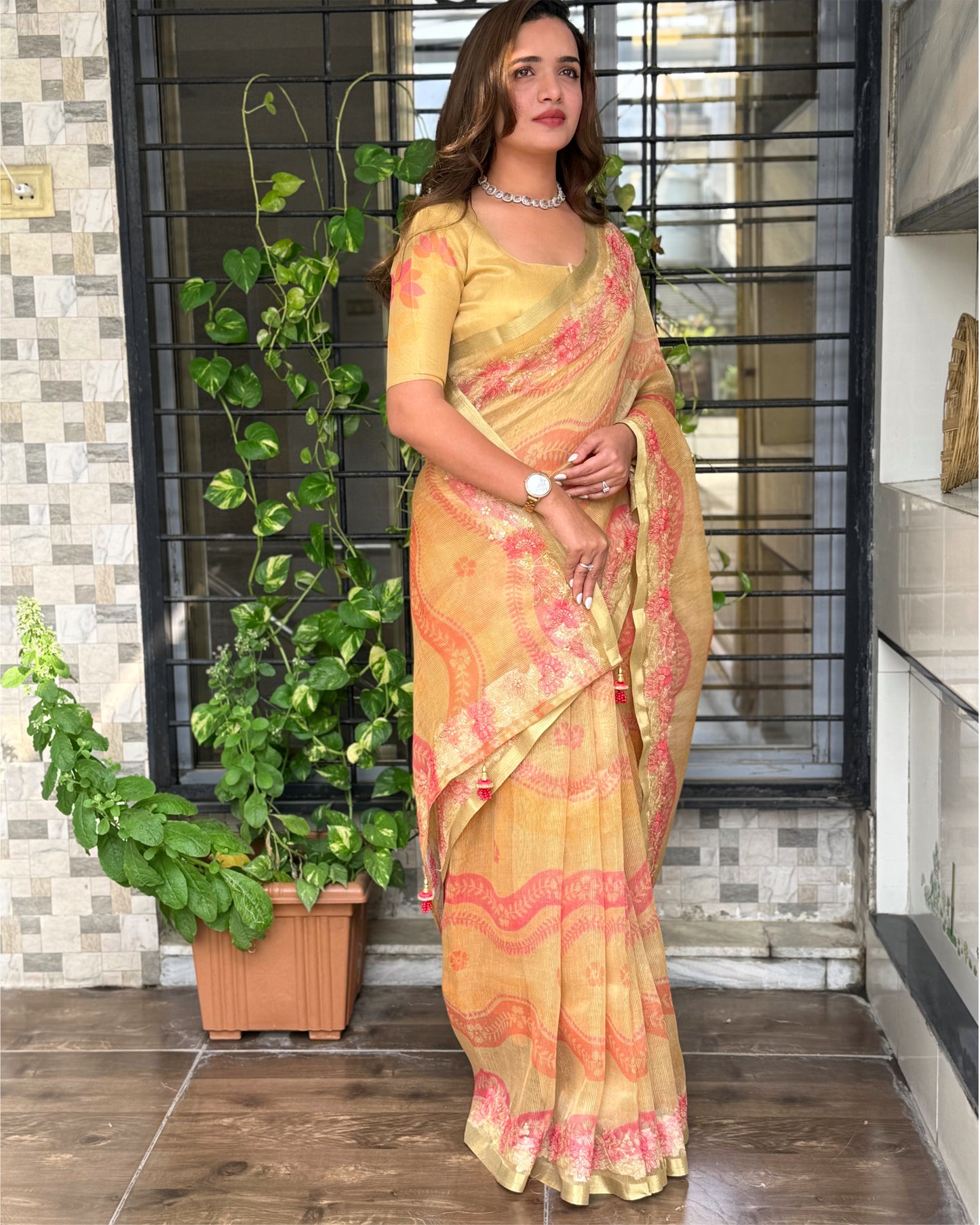 Grace meets glamour in this ethereal colorful saree