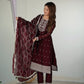 PURE BLOOMING RANGOLI SILK FABRIC WITH BEAUTIFUL EMBROIDERY SUIT