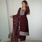 PURE BLOOMING RANGOLI SILK FABRIC WITH BEAUTIFUL EMBROIDERY SUIT