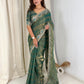 fandy chiffon saree adorned with intricate zari embroidered saree