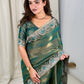 fandy chiffon saree adorned with intricate zari embroidered saree