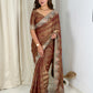 fandy chiffon saree adorned with intricate zari embroidered saree