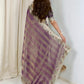 fandy chiffon saree adorned with intricate zari embroidered saree
