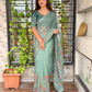 Sequin & thread embroidered work with zari jacquard weaving saree