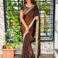 fandy satin saree adorned with intricate zari embroidered choli