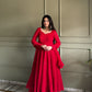 HEAVY PURE SOFT FOX GEORGETTE LUKHNOWI SEQUENCE ANARKALI