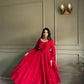 HEAVY PURE SOFT FOX GEORGETTE LUKHNOWI SEQUENCE ANARKALI