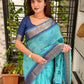 Contrast Thread weaving bandhej jacquard saree