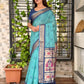 Contrast Thread weaving bandhej jacquard saree