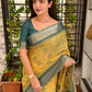 Contrast Thread weaving bandhej jacquard saree