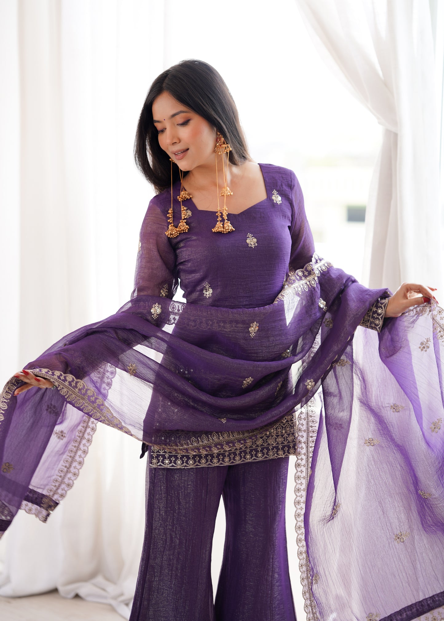PRESENTING NEW GLASS ROMAN SILK FABRIC 3 PEACE